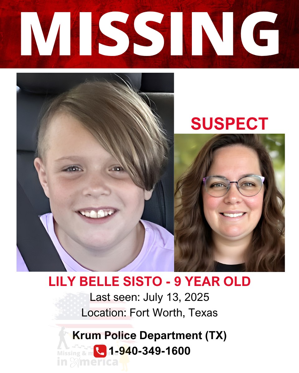 Lily Sisto Missing Forth Worth, TX: Help Locate Missing 9 year old Child